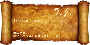 Tollas Judit névjegykártya